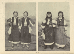 a) Girls with wreaths, Koločava; b) Married women, do [i.e. Koločava]
