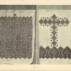 a-b) "Zaspulnitsi", embroidered with crosses, from the sleeves of women's blouses, Nižni Sinevir