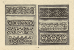 Embroidered cuffs of blouses: a-b) Poroškovo, c) Turia Bystra, d) Poroškovo, e) Ploskoye, f-g) Golubinoye.