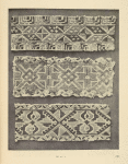 Sleeves of women's  blouses embroidered with crosses: a) Bystra Vrkhovina, b) Nova Stužice, c) Lyuta.