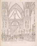 Vue de la galerie et due grand portique que décorait la façade de l'Église de Notre-Dame.