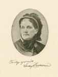 Truly yours, Lucy Larcom [facsimile signature]