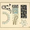 Abstract design based on tiny leaves on stems