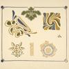 Abstract design based on leaves and arabesques