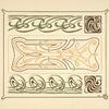 Abstract design based on intertwined curvilinear shapes