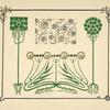 Abstract design based on leaves and arabesques