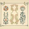 Abstract design based on tiny flowers and leaves