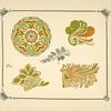 Abstract design based on leaves and organic shapes