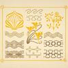 Abstract design based on leaves and curvilinear shapes