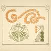 Abstract design based on flowers and garlands