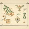 Abstract design based on leaves and organic shapes