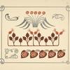 Abstract design based on flowers and leaves