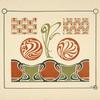 Abstract design based on organic shapes and arabesques