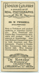 Dr. W. Tweddell.