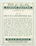 Sir. E. W. E. Holderness, Bart.