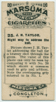 J. H. Taylor. Right way to address the ball.