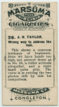 J. H. Taylor. Wrong way to address the ball.