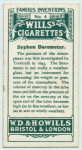 Syphon barometer.