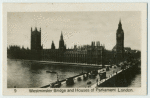 Westminster Bridge and Houses of Parliament.