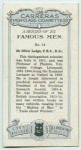 Sir Oliver Lodge, F.R.S.  D.S.