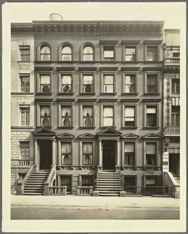 This is the house at 7 West 56th Street (right). New York Public Library Digital Collections