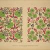 Design based on multicolored vegetal shapes; design based on multicolored vegetal shapes
