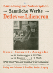 Detlev, Freiherr von Liliencron, 1844-1909.
