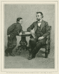 Mr. Lincoln and his son Thomas, familiarly known as "Tad."  About 1864. Photo by Brady [reporduction]