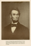 Portrait of Abraham Lincoln, painted from life by G. V. Cooper in 1865, shown publicly for the first time in the exhibition on the "Life and Time of Abraham Lincoln" at the Lincoln Hotel, February 12, 1936. This picture is from the private collection of A. E. Reuff