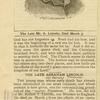 The Late Mr. Lincoln, Died March 5