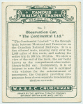 Observation car, "The Contintal Ltd."