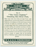 "The Union Express" climbing Hex River Pass.