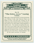 "The Golden Arrow" leaving Calais.