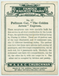 Pullman car, "The Golden Arrow" Express.