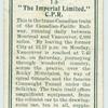 "The Imperial Limited," C.P.R.