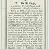 T. Holliday, Aspatria, Cumberland, and England. (Rugby Union.)