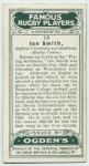 Ian Smith, Oxford University and Scotland. (Rugby Union.)