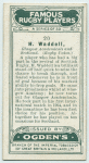H. Waddell, Glasgow Academicals and Scotland. (Rugby Union.)