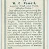 W. C. Powell, London Welsh and Wales. (Rugby Union.)