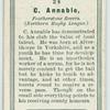 C. Annable, Featherstone Rovers. (Northern Rugby League.)