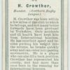 H. Crowther, Hunslet. (Northern Rugby League.)