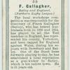 F. Gallagher, Batley and England. (Northern Rugby League.)