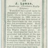 J. Lyman, Dewsbury. (Northern Rugby League.)