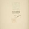 Colophon. Pattern of flower in vase with two oranges