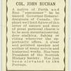 Col. John Buchan.