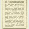 Sir John Foster Fraser.