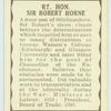 R. Hon. Sir Robert Horne.