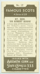 R. Hon. Sir Robert Horne.