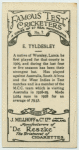 E. Tyldesley.