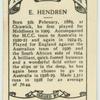 E. Hendren.